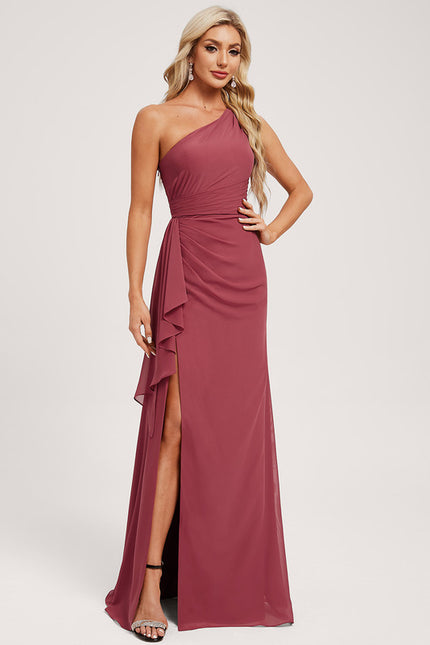Robe Trapèze Asymétrique Beige