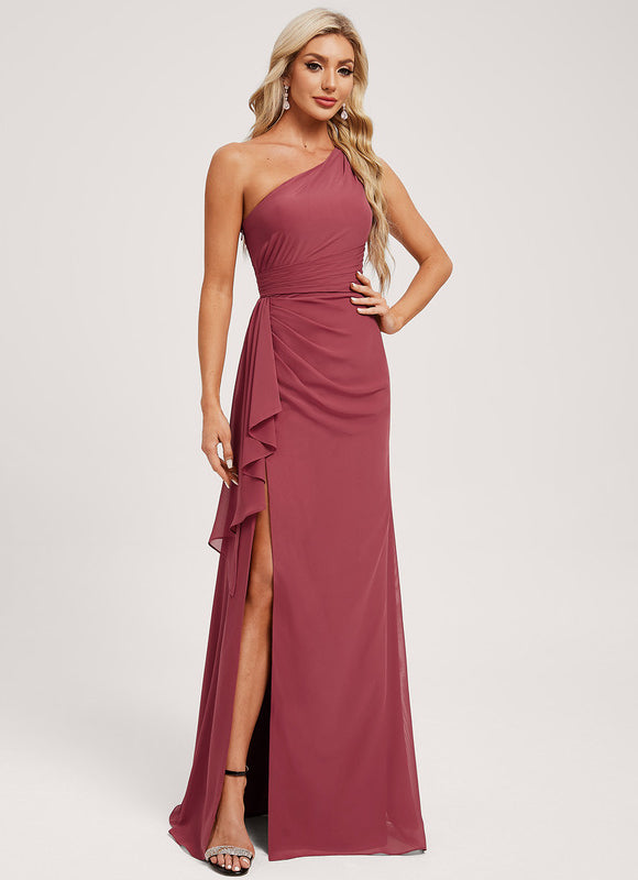 Robe Trapèze Asymétrique Beige