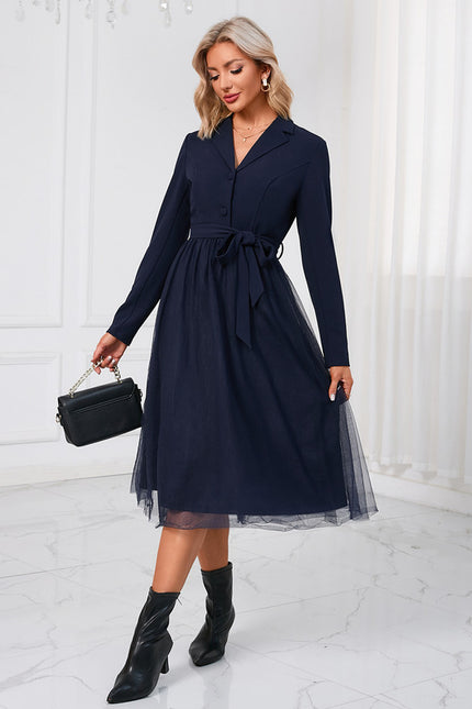 Robe Trapèze Élégante Structurelle