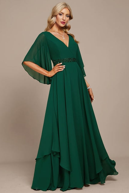 Robe Trapèze Émeraude Envolée - gallery 3