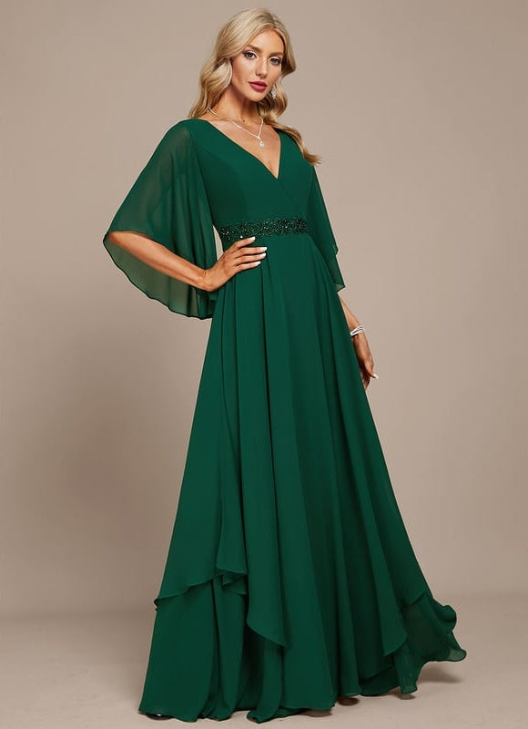 Robe Trapèze Émeraude Envolée - gallery 3
