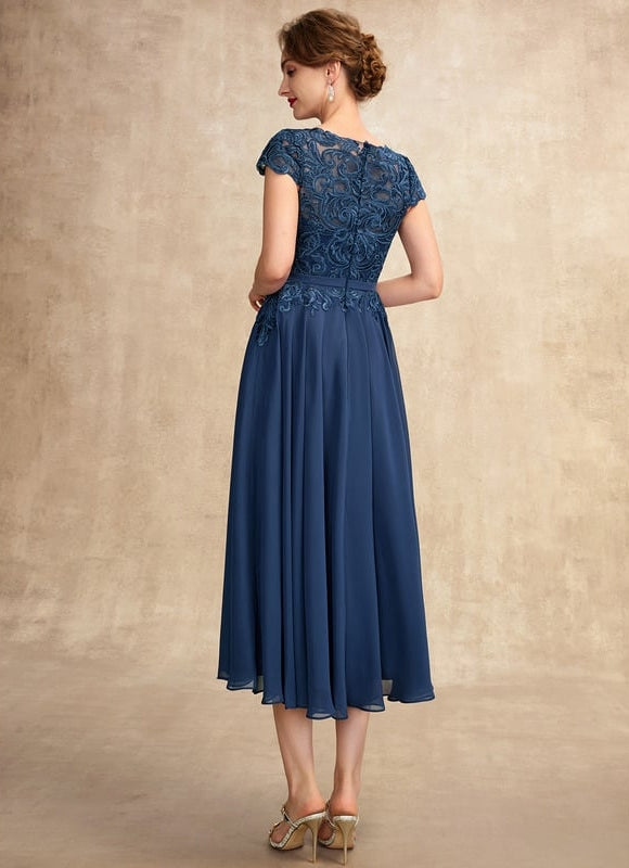Robe Trapèze Lilas Élégant - gallery 1