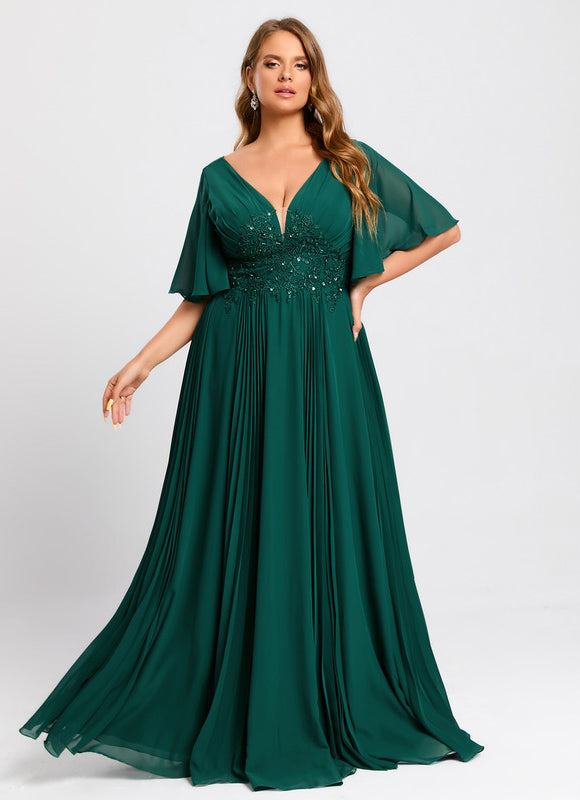 Robe Trapèze Émeraude Envoûtante - gallery 9