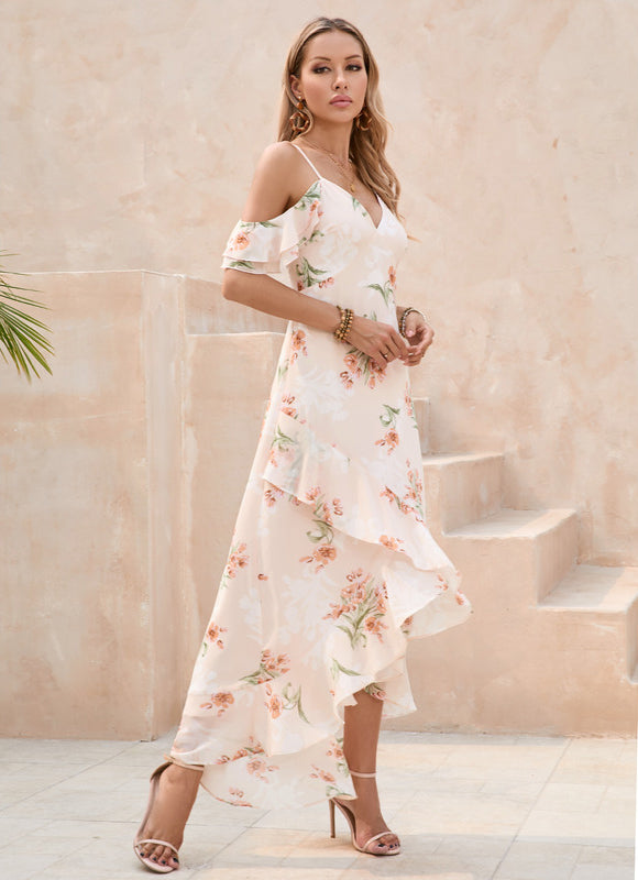 Robe Trapèze Florale Évoquée - gallery 1