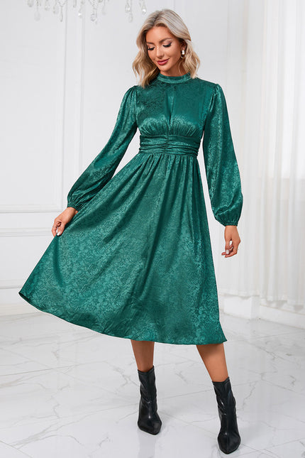 Robe Trapèze Émeraude Légère - gallery 5