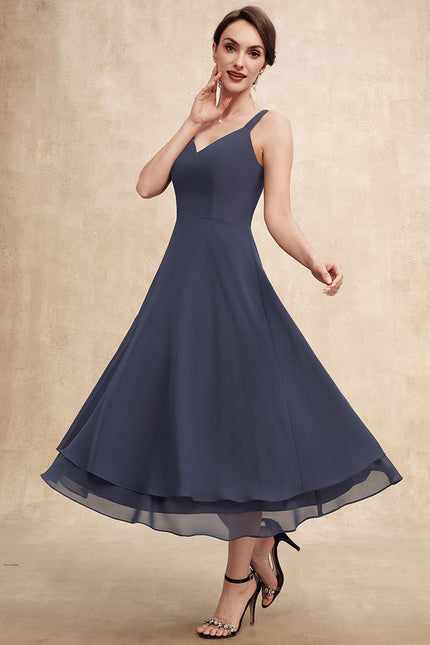 Robe Trapèze Nuit Dentelle Bleu - gallery 5