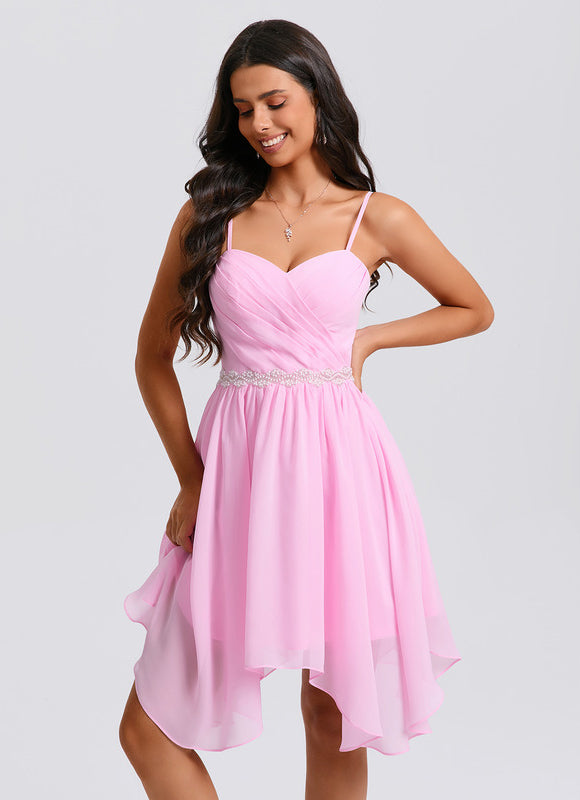 Robe Trapèze Rose Aérée - gallery 4