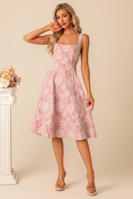 Robe Trapèze Fleurée Évanescence - gallery 6