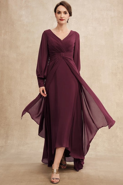 Robe Trapèze Violet Élégant Fluidité