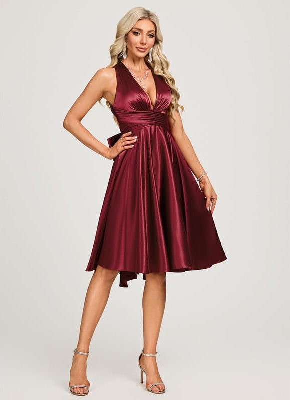 Robe Trapèze Satin Vortex - gallery 3