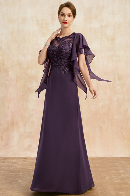 Robe Trapèze Élégante Noir Opalescent - gallery 3