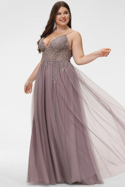 Robe Trapèze Voile Argenté - gallery 5
