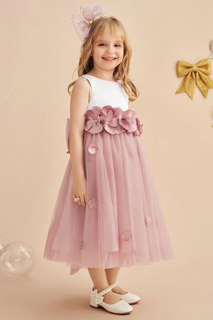 Robe Trapèze Fleur De Satin - gallery 6