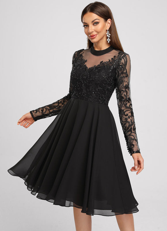 Robe Trapèze Éclat Argenté