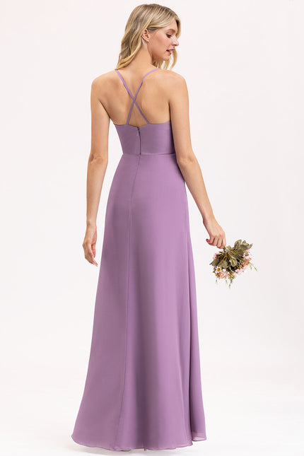 Robe Trapèze Mousseline Fendue - gallery 7