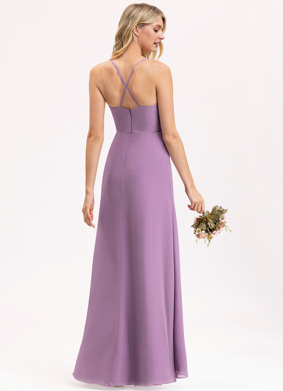 Robe Trapèze Mousseline Fendue - gallery 7