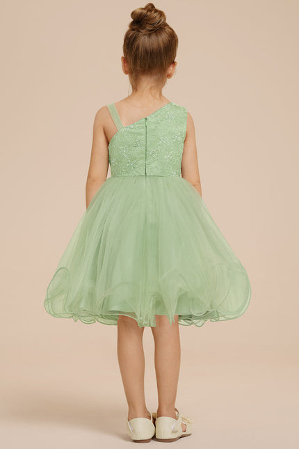 Robe Trapèze Verte Éclosion - gallery 5