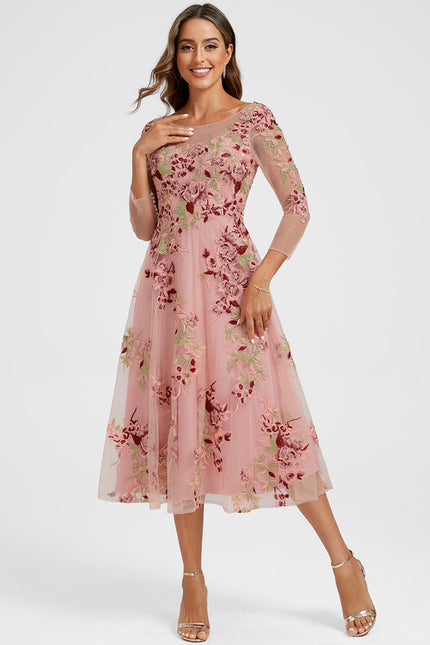 Robe Trapèze Éclat Rosé - gallery 3