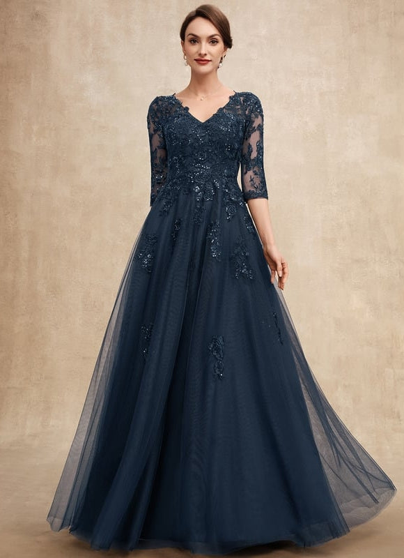 Robe Trapèze Élégance Tulle Cristal - gallery 1