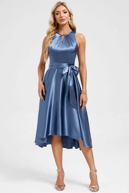 Robe Trapèze Reflet Azure Évanescent