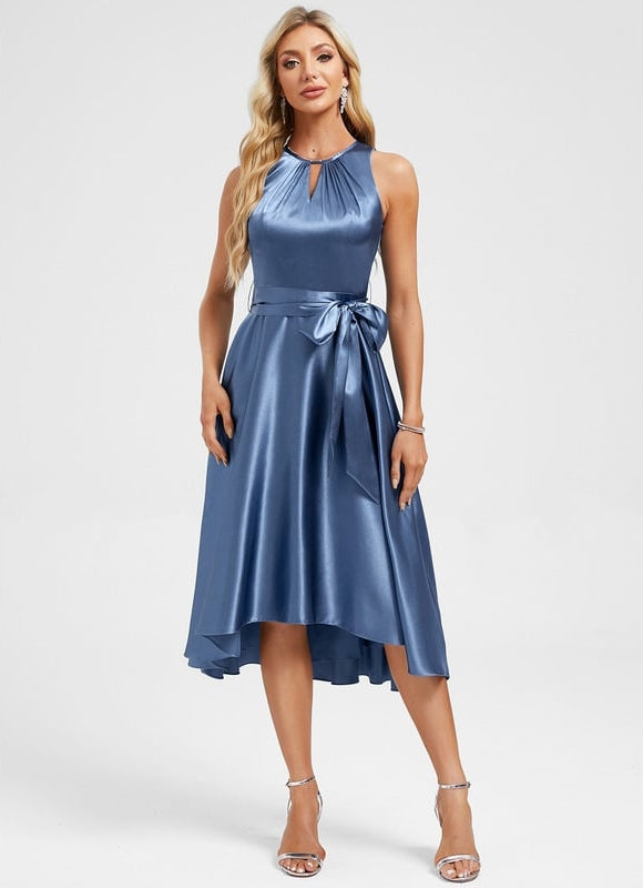Robe Trapèze Reflet Azure Évanescent