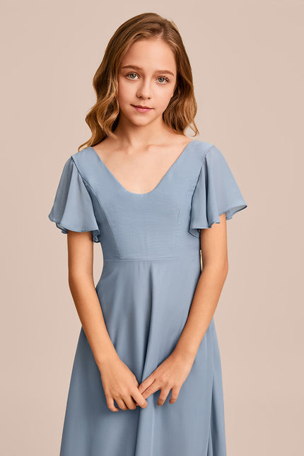 Robe Trapèze Vert Doux Éclat - gallery 4