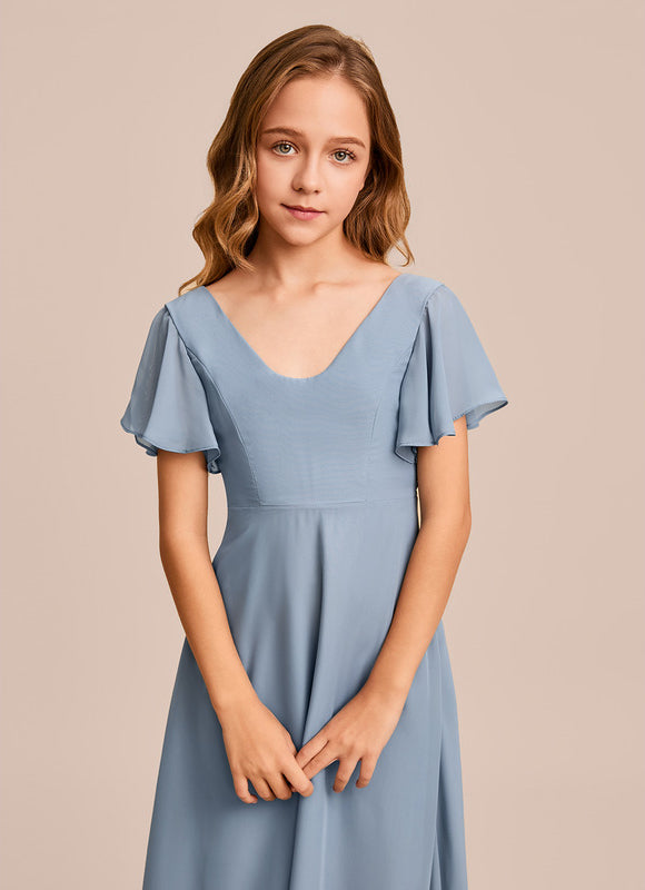 Robe Trapèze Vert Doux Éclat - gallery 4