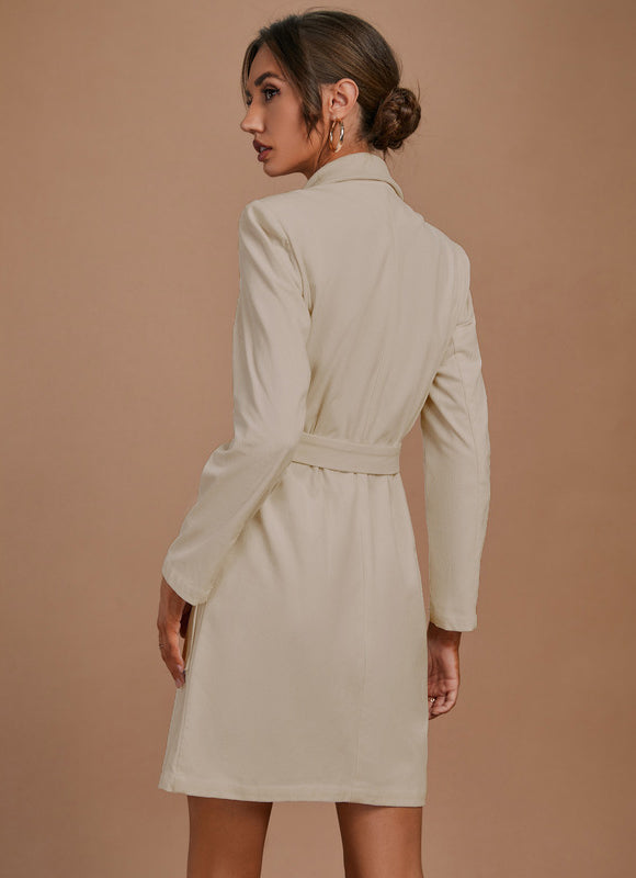 Robe Trapèze Beige Chic - gallery 1