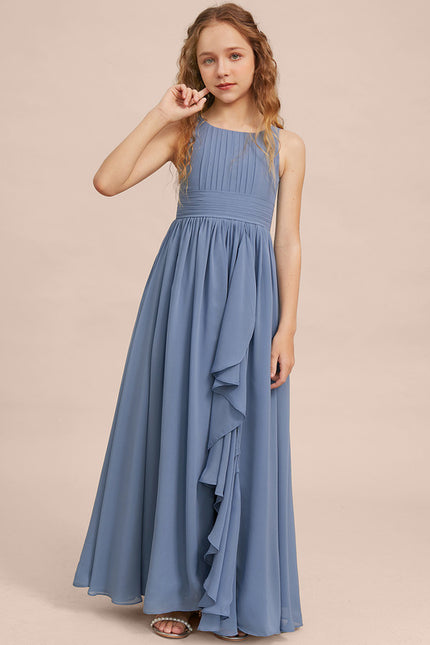 Robe Trapèze Bleu Doux Éclat - gallery 1