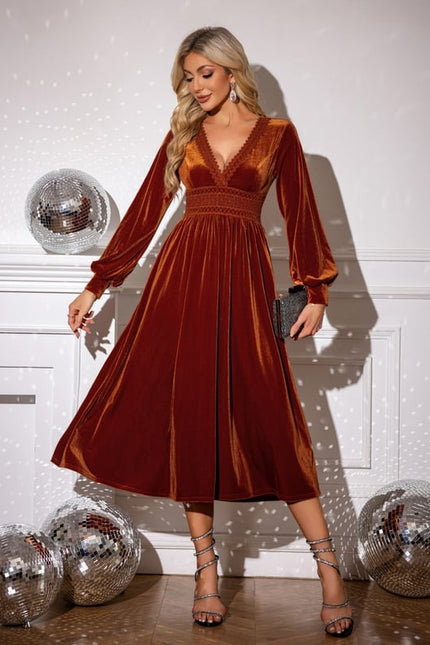 Robe Trapeze Velours - gallery 5