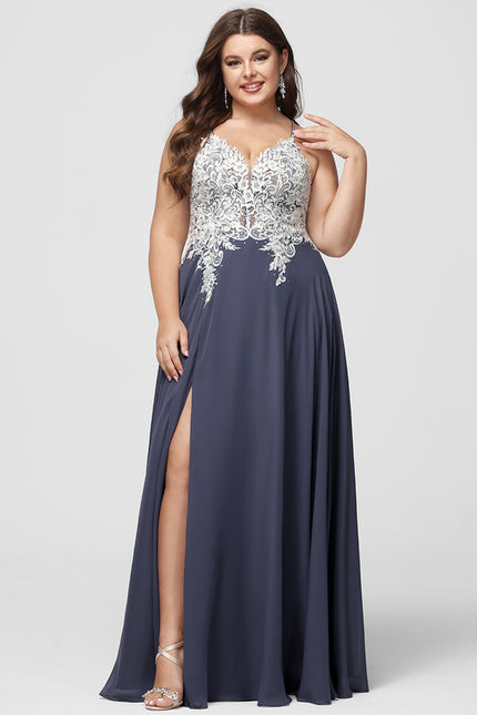 Robe Trapèze Verte En Mousseline Avec Perles Et Paillettes - gallery 8
