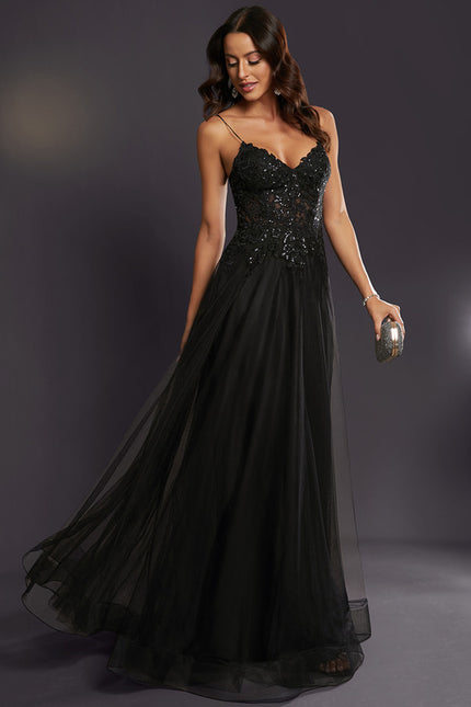 Robe Trapèze Tulle Azur Éthéré - gallery 5