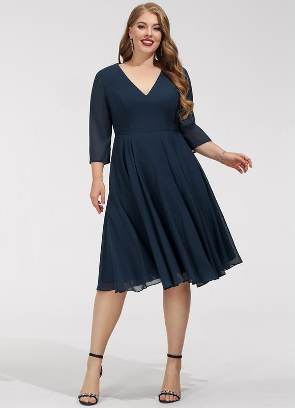 Robe Trapèze Drapé Élégant Chic - gallery 7