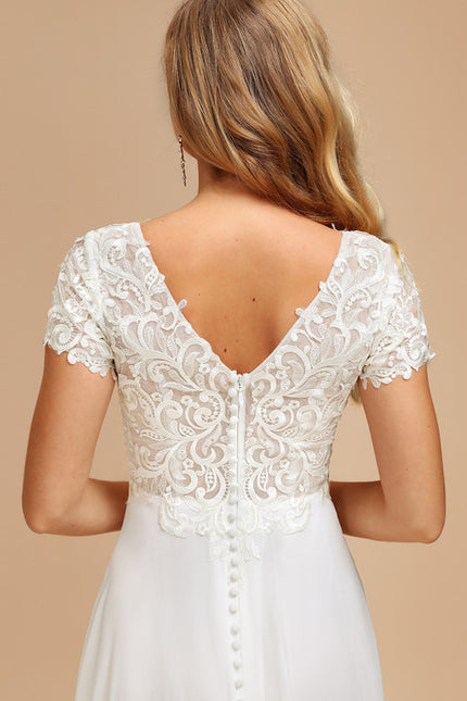 Robe Trapèze Éthérée Satinée - gallery 4