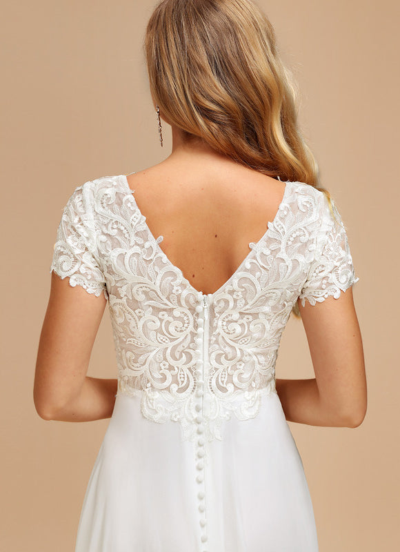 Robe Trapèze Éthérée Satinée - gallery 4