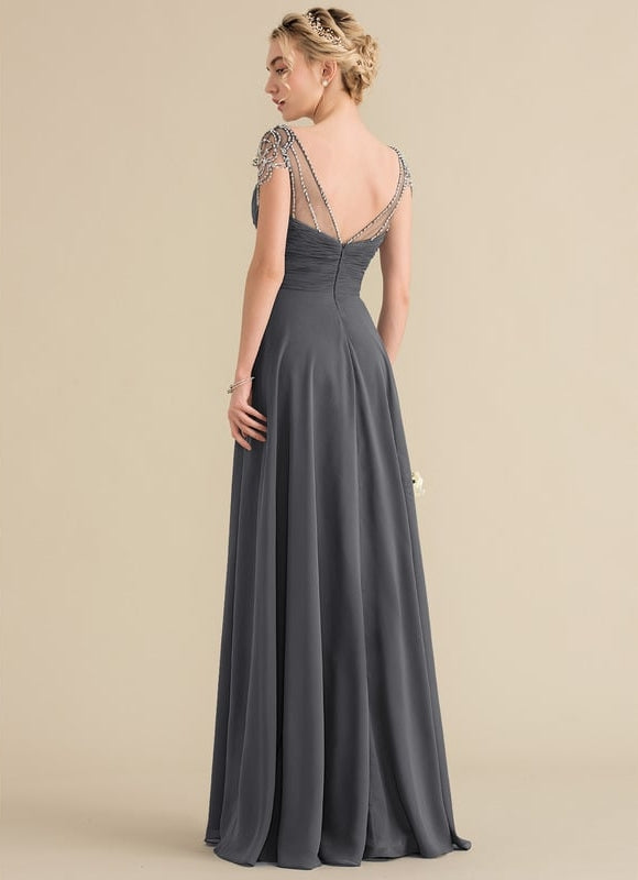 Robe Trapèze Longue Élégante - gallery 4