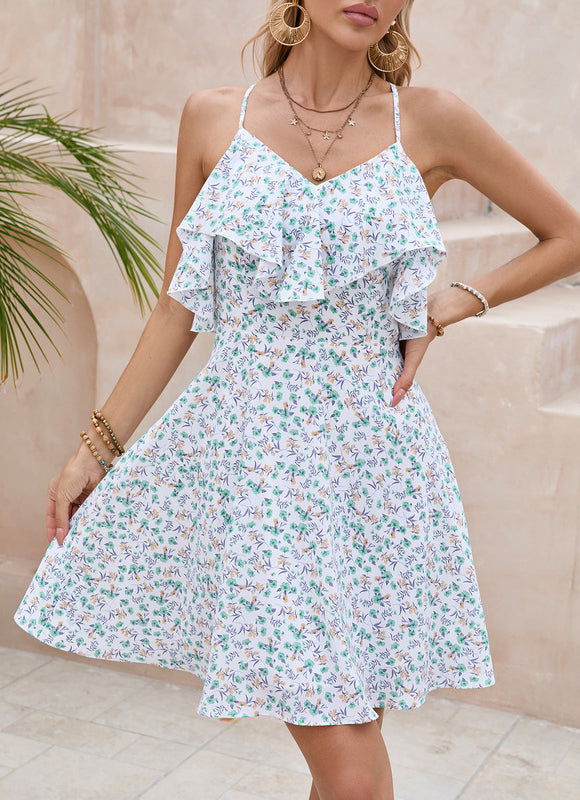 Robe Trapèze Rêve Floral Éthéré - gallery 5