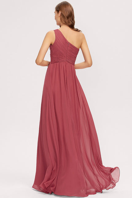 Robe Trapèze Asymétrique Beige - gallery 4