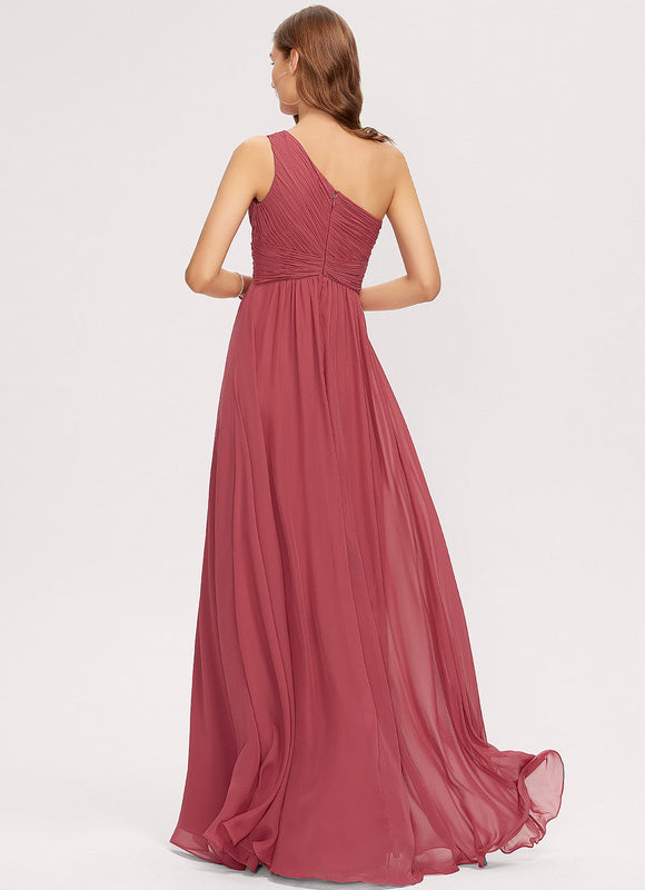 Robe Trapèze Asymétrique Beige - gallery 4