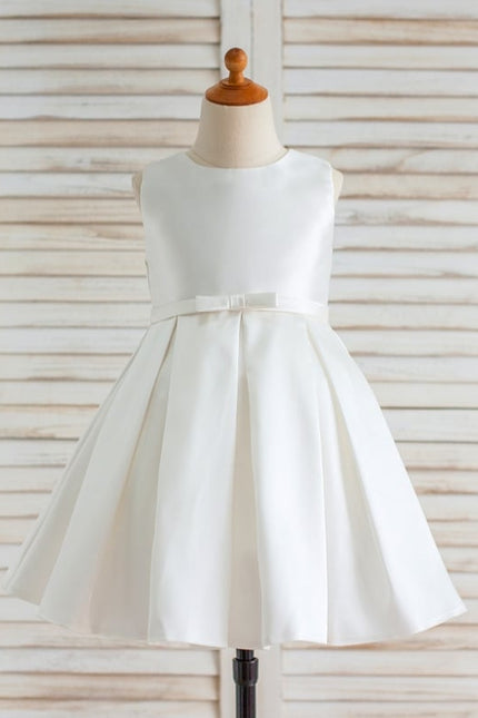 Robe Trapèze Satin Vert Poudré - gallery 7