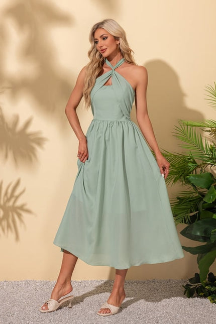 Robe Trapèze Élégance Sombre Midi
