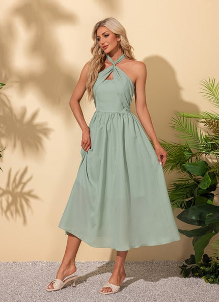Robe Trapèze Élégance Sombre Midi