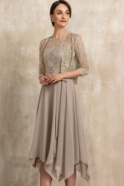 Robe Trapèze Mi-Longue Cérémonie