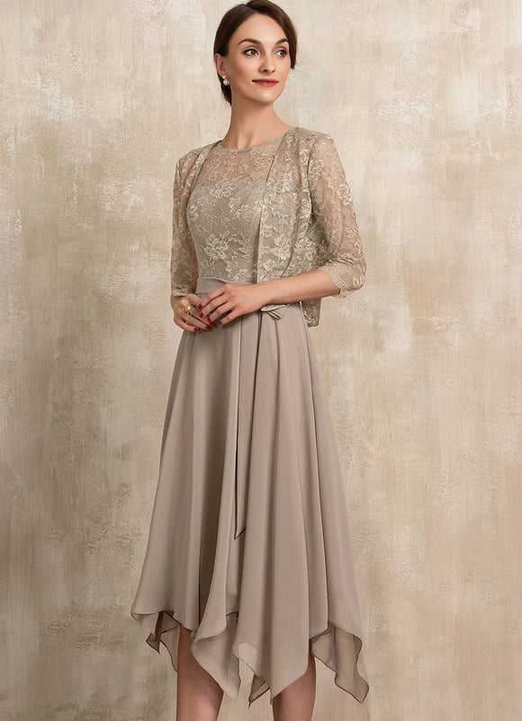 Robe Trapèze Mi-Longue Cérémonie