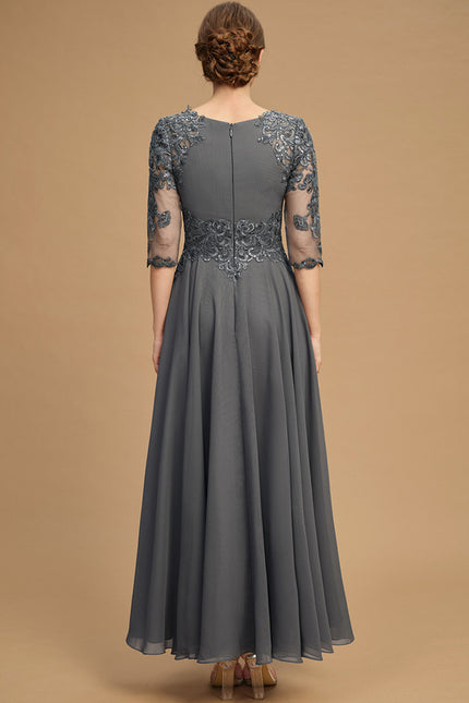 Robe Trapèze Gris Lumineux - gallery 2