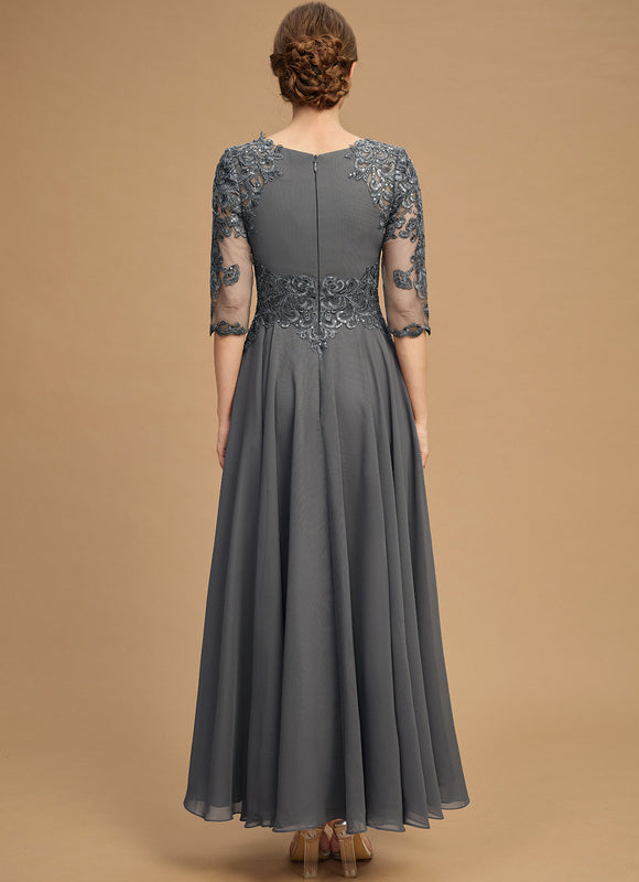 Robe Trapèze Gris Lumineux - gallery 2