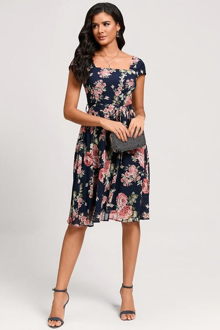 Robe Trapèze Rêve Floral Nocturne - gallery 4