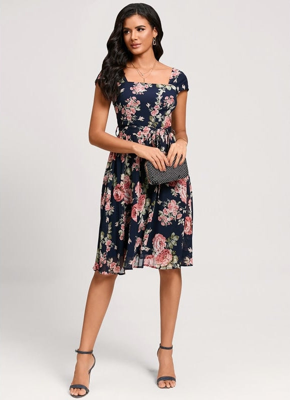 Robe Trapèze Rêve Floral Nocturne - gallery 4