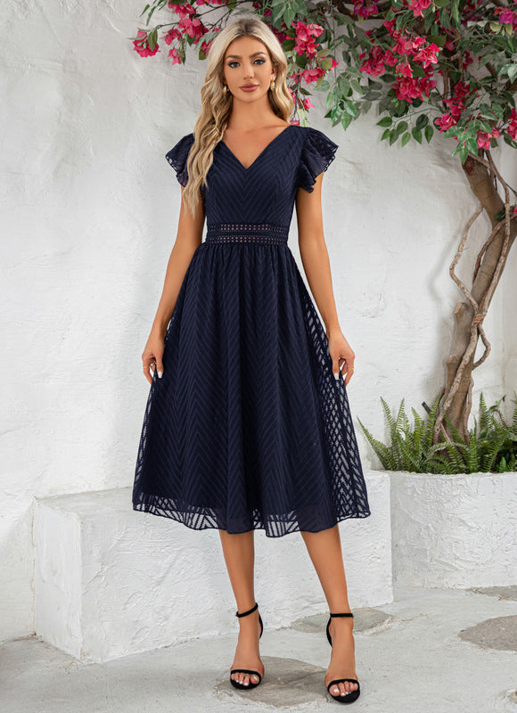 Robe Trapèze Feuille Émeraude - gallery 7