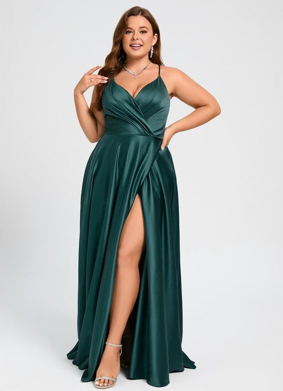 Robe Trapèze Éclat Satiné Doré - gallery 8